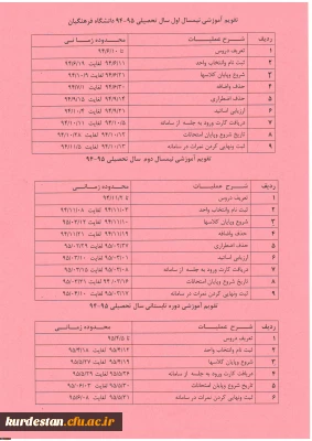 تقویم آموزشی
دانشگاه فرهنگیان پردیس شهید مدرس کردستان