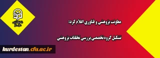 معاونت پژوهشی و فناوری اعلام کرد:

تشکیل گروه تخصصی بررسی تخلفات پژوهشی