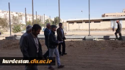 بازدید دکتر معروفی از روند پیشرفت پروژه زمین چمن مصنوعی دانشگاه فرهنگیان کردستان 3