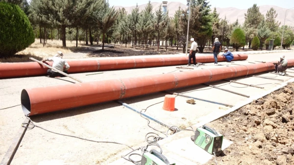 نصب دودکش و جداسازی متورخانه تاسیسات گرمایشی بلوک ها 3