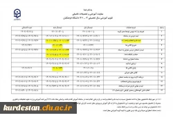 تقویم آموزشی نیمسال دوم سال جاری
 2