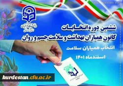 نتایج انتخابات کانون همیاران بهداشت و سلامت جسم و روان 2