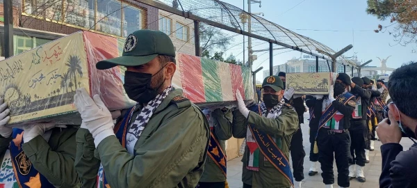 تشییع پیکر مطهر 4 شهید گمنام در سنندج 13