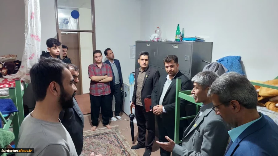 حضور مسئولان دانشگاه فرهنگیان استان کردستان در خوابگاه پردیس 7