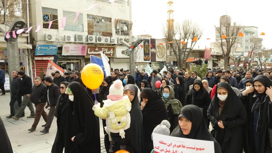 حضور پرشور اساتید، کارکنان و دانشجومعلمان دانشگاه فرهنگیان استان کردستان در راهپیمایی 22 بهمن 6