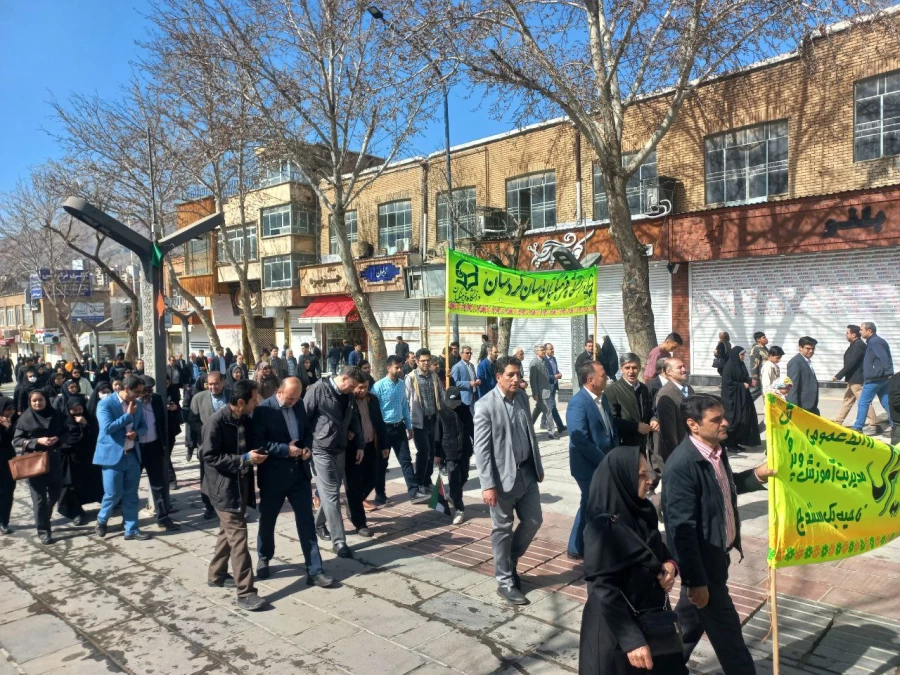 حضور پرشور اساتید، کارکنان و دانشجومعلمان دانشگاه فرهنگیان استان کردستان در راهپیمایی روز قدس 7