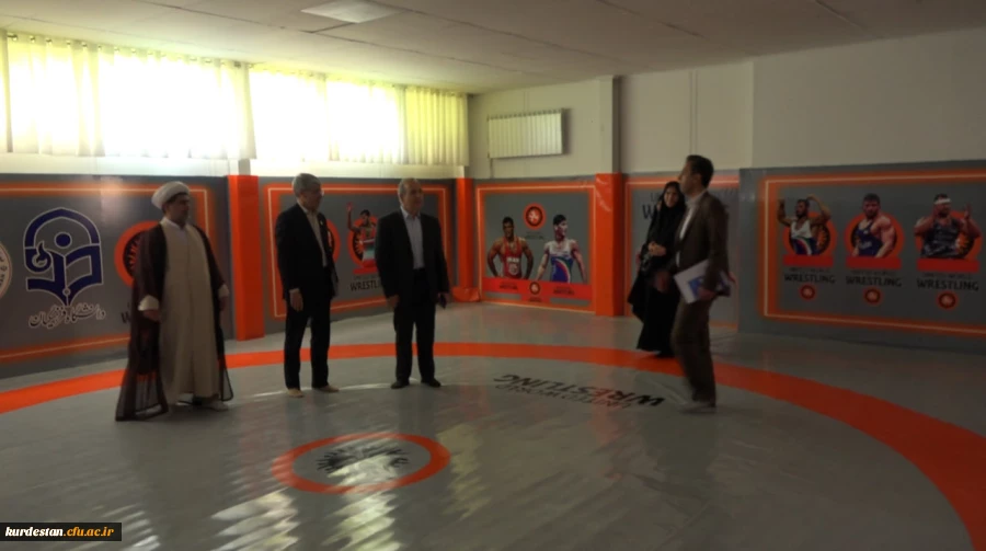افتتاح سالن کشتی جدید و بازدید از زیرساخت های پردیس شهید مدرس سنندج توسط هیئت سازمان مرکزی 3