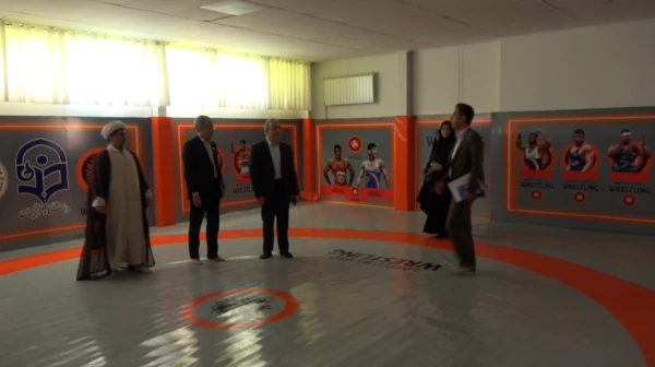 افتتاح سالن کشتی جدید و بازدید از زیرساخت های پردیس شهید مدرس سنندج توسط هیئت سازمان مرکزی 3
