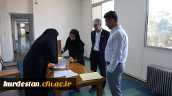 بازدید رئیس امور پردیس های دانشگاه فرهنگیان کردستان از حوزه های امتحانی 2