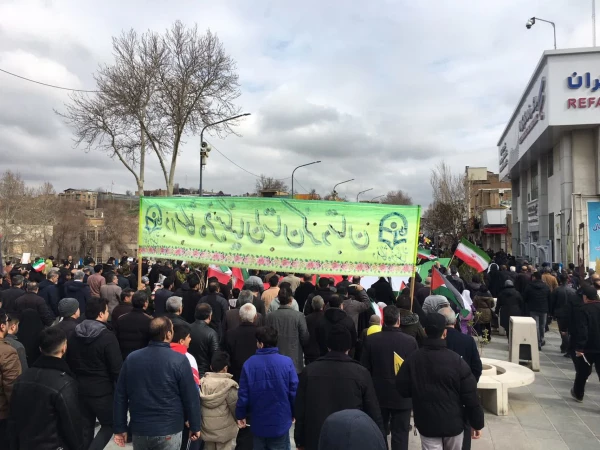 حضور مقتدرانه دانشگاهیان دانشگاه فرهنگیان کردستان در راهپیمایی روز جهانی قدس 7